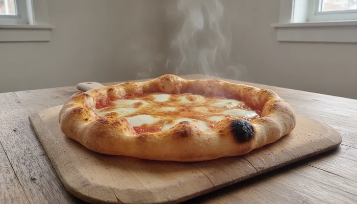 Profesionalno tijesto za pizzu nakon pečenja s hrskavom zlatnom korom