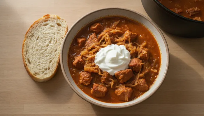 Sekeli gulaš sa kiselim zeljem recept - gusto jelo s mesom i kiselim zeljem