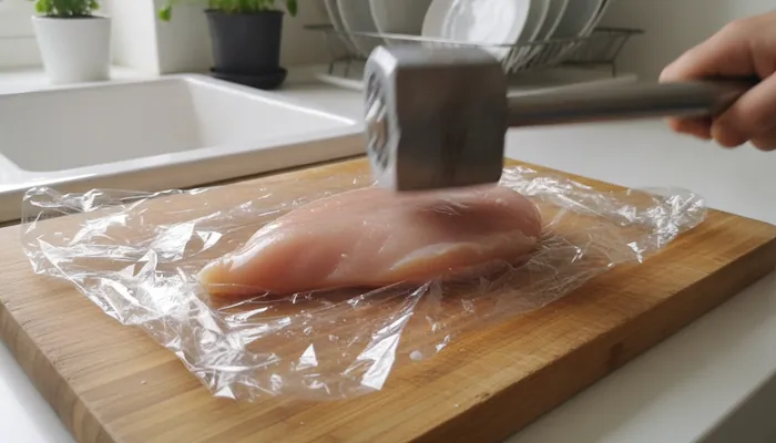Tucanje mesa kao ključni korak da pohane šnicle budu mekane